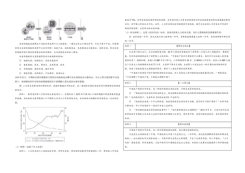 2021年北京市高考政治试卷（原卷版）_全国卷+地方卷_9.政治_1.政治高考真题试卷_2008-2020年_地方卷_北京高考政治08-21_A3word版_PDF版（赠送）