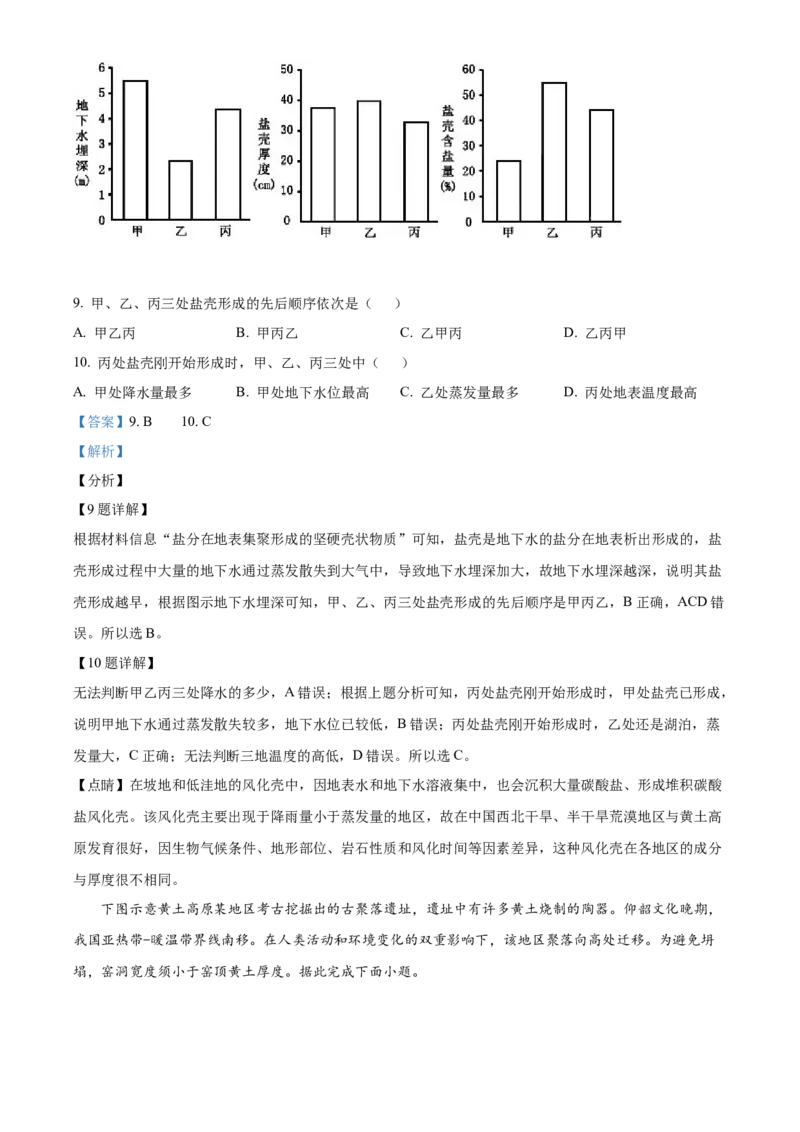 2021年福建省普通高中学业水平选择性考试地理试题（解析版）_全国卷+地方卷_8.地理_1.地理高考真题试卷_2021年高考-地理_2021年新高考福建地理