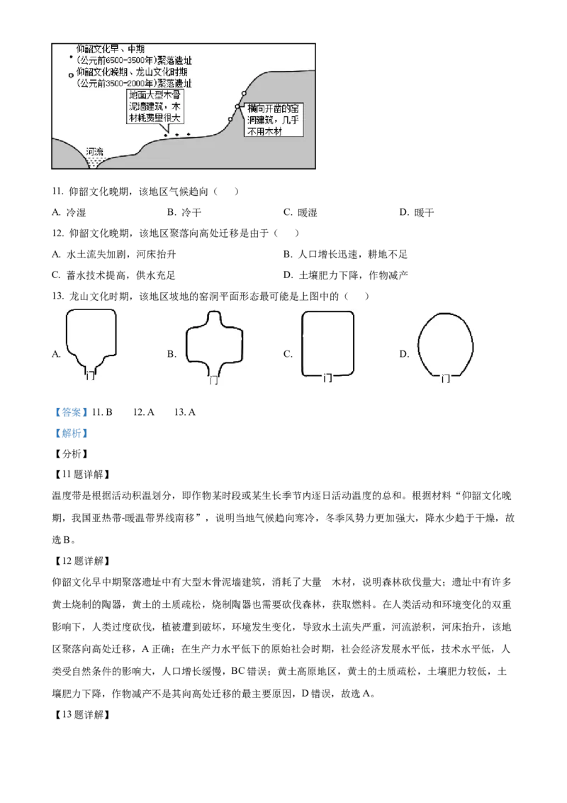 2021年福建省普通高中学业水平选择性考试地理试题（解析版）_全国卷+地方卷_8.地理_1.地理高考真题试卷_2021年高考-地理_2021年新高考福建地理