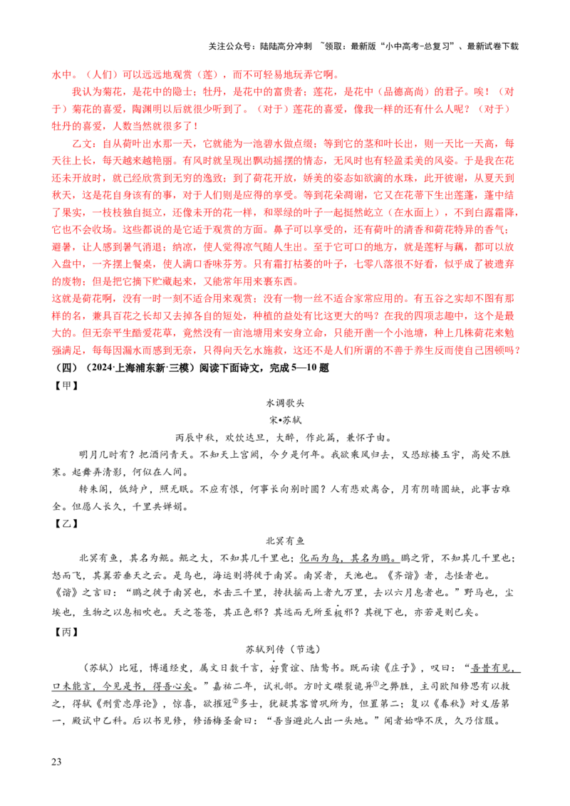 专题11理解与概括（讲练）（解析版）_02中考总复习（2026版更新中）_01-语文-中考总复习_2025年中考资料_2025中考二轮课件ppt+讲义+练习语文_讲义练习