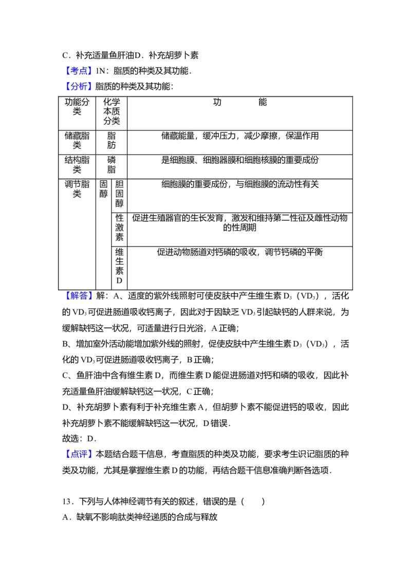2017年高考海南卷生物试题及答案_全国卷+地方卷_6.生物_1.生物高考真题试卷_2008-2020年_地方卷_海南高考生物08-20_A4word版_答案版