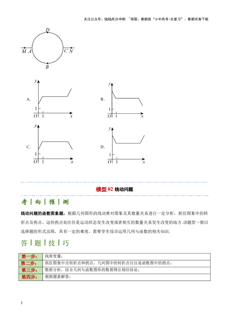 专题09几何动态与函数图象问题（原卷版）_02中考总复习（2026版更新中）_02-数学-中考总复习_2024年中考复习资料_二轮复习资料_完2024年中考数学解题技巧模板