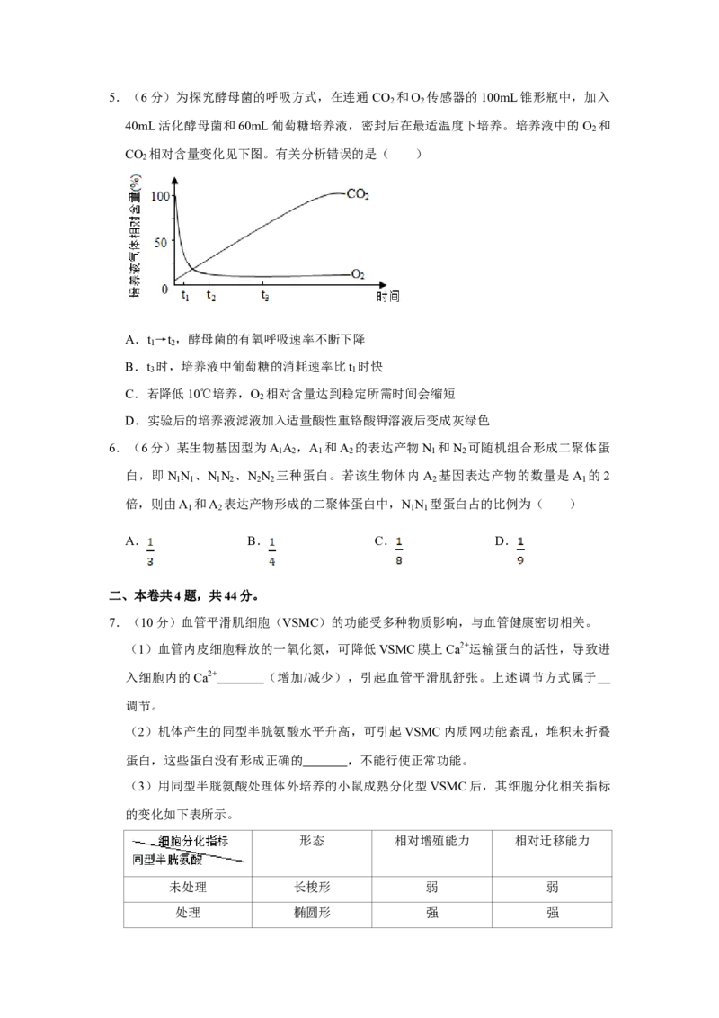 2018年天津市高考生物试卷_全国卷+地方卷_6.生物_1.生物高考真题试卷_2008-2020年_地方卷_天津高考生物07-21_A4word版
