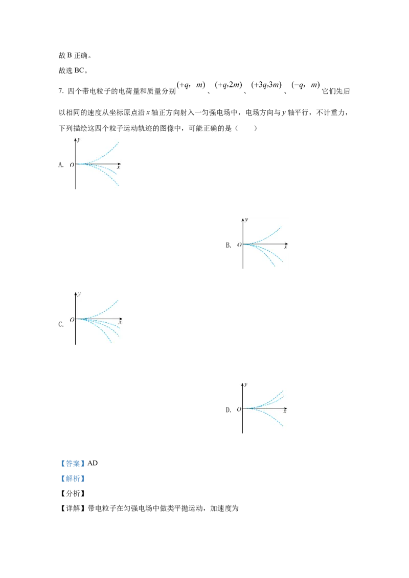 2021年全国统一高考物理试卷（新课标Ⅰ）（解析版）_全国卷+地方卷_4.物理_1.物理高考真题试卷_2008-2020年_全国卷物理_全国统一高考物理（新课标ⅰ）08-21_A4word版