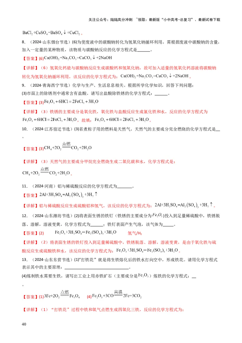 专题11质量守恒定律（解析版）_02中考总复习（2026版更新中）_05-化学-中考总复习_2025年中考复习资料_备战2025年中考化学真题题源解密