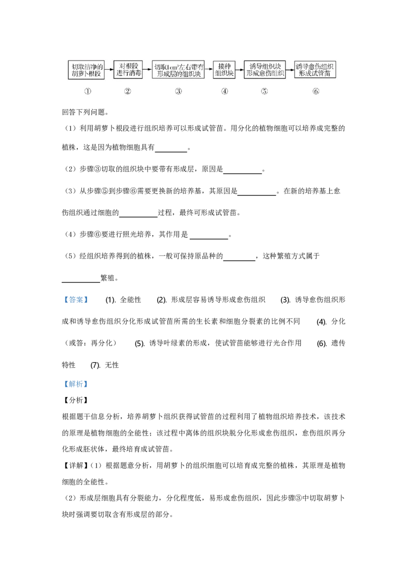 2019年全国统一高考生物试卷（新课标Ⅲ）（解析版）_全国卷+地方卷_6.生物_1.生物高考真题试卷_2008-2020年_全国卷_全国统一高考生物（新课标ⅲ）16-21_A4word版_PDF版赠送）
