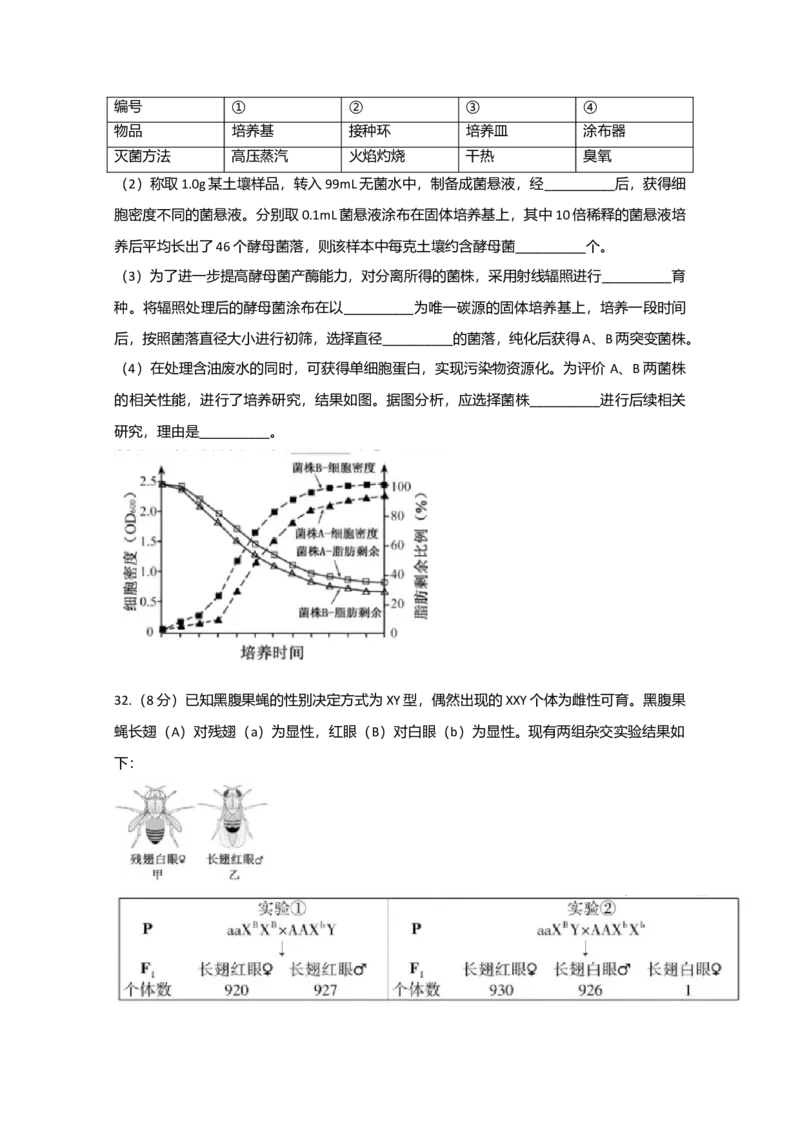 2020年江苏省高考生物试卷_全国卷+地方卷_6.生物_1.生物高考真题试卷_2008-2020年_地方卷_江苏高考生物07-20_A4word版