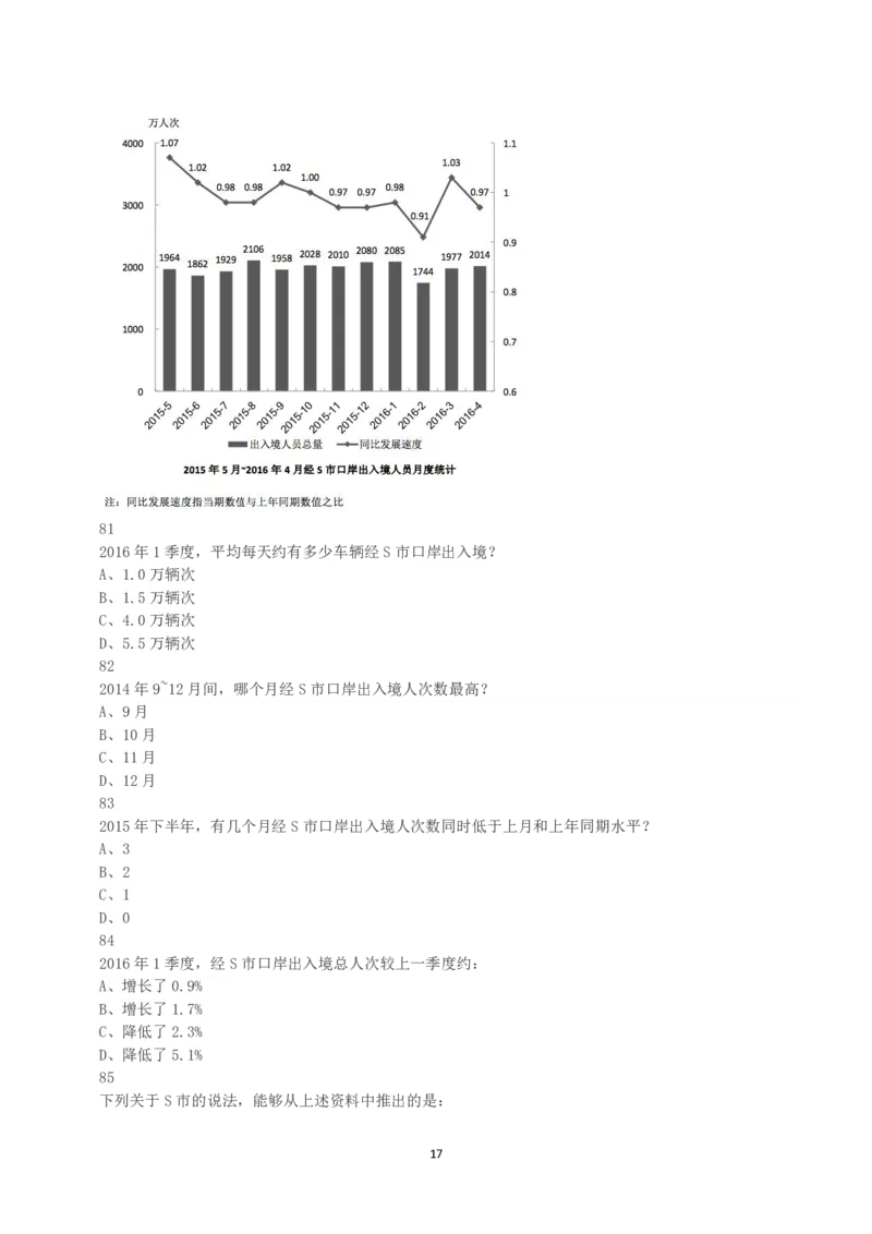 2017年上半年全国事业单位联考B类《职业能力倾向测验》真题_26事业职测+综合_闲鱼2026事业单位职测+综合_1.职测资料包_03历年真题合集(15-25年)_B类职业能力测验15-25_题目