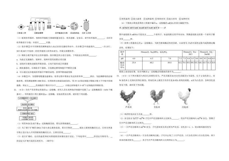 2018年江苏省高考生物试卷_全国卷+地方卷_6.生物_1.生物高考真题试卷_2008-2020年_地方卷_江苏高考生物07-20_A3word版