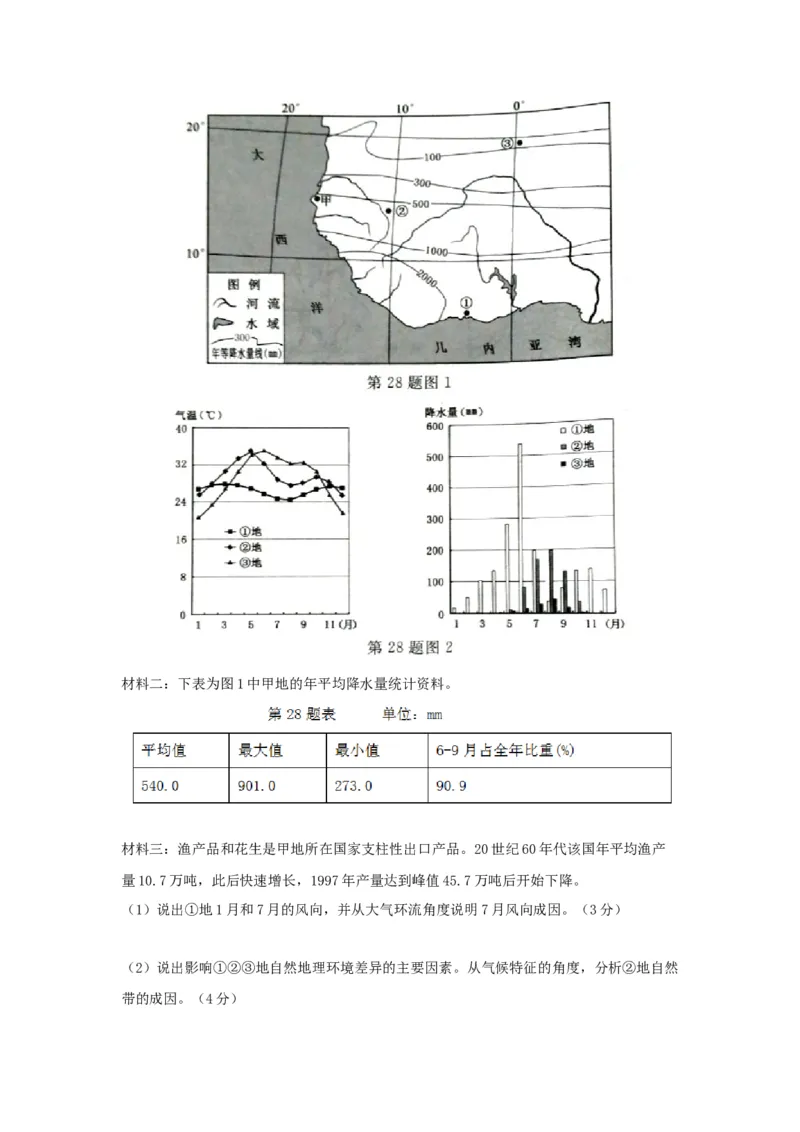 2017年浙江省高考地理4月（解析版）_全国卷+地方卷_8.地理_1.地理高考真题试卷_2008-2020年_地方卷_浙江高考地理08-21_A4word版