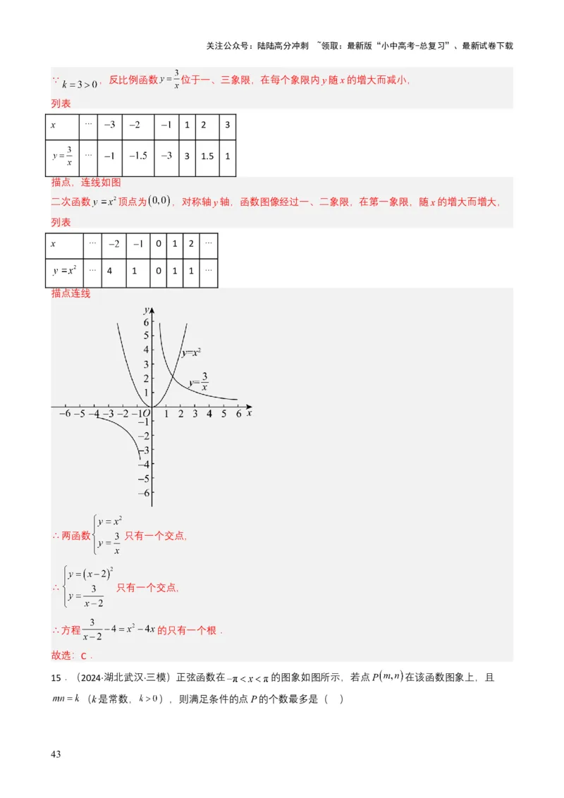 专题11反比例函数（解析版）_02中考总复习（2026版更新中）_02-数学-中考总复习_2025中考复习资料_备战2025年中考数学真题题源解密（全国通用）