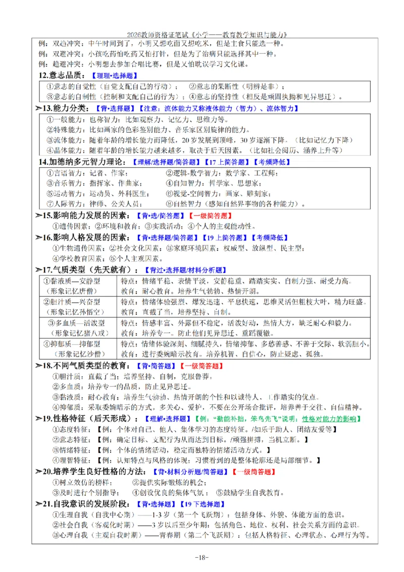 26《小学教育知识与能力》重点笔记_教资备考_2026上_小学（科1+科2）_01.一轮笔记+二轮笔记+默写笔记（更新中）