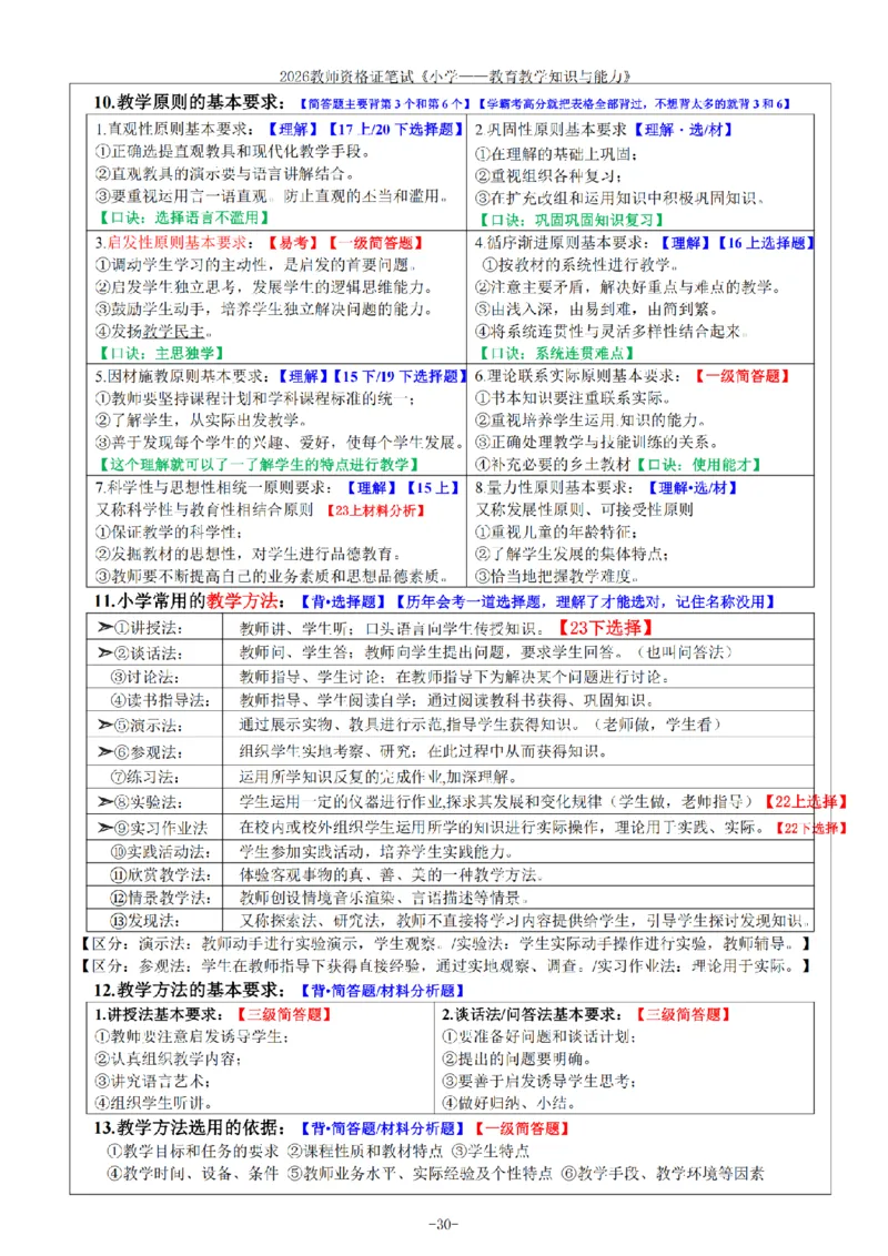 26《小学教育知识与能力》重点笔记_教资备考_2026上_小学（科1+科2）_01.一轮笔记+二轮笔记+默写笔记（更新中）