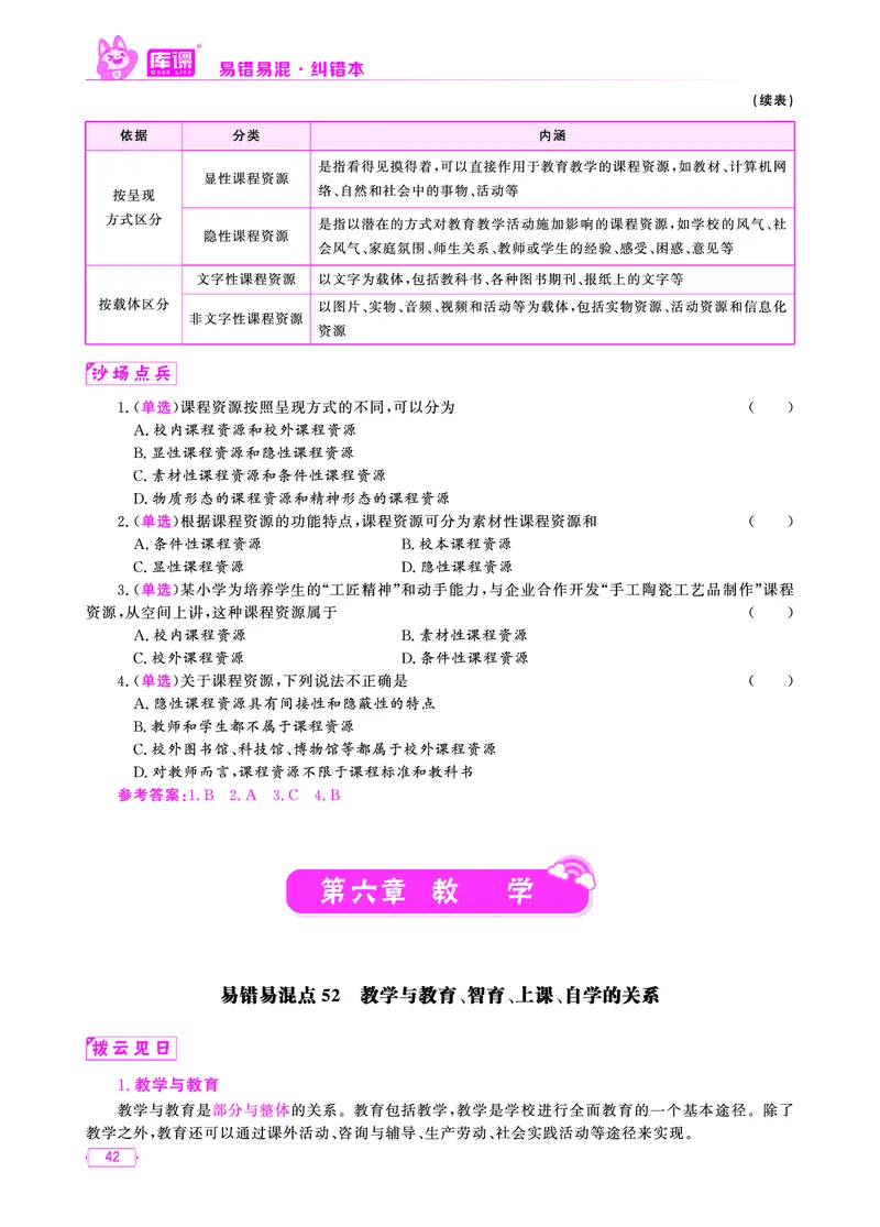易错易混&middot;纠错本&middot;第一部分_39-57_教资备考_2026上_小学（科1+科2）_07.常考易错题汇总_KK版易错易混