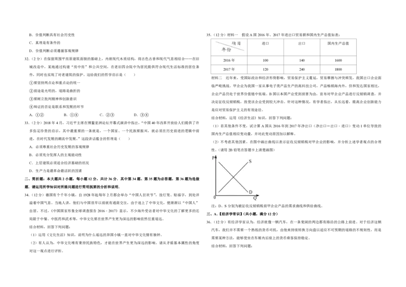 2018年江苏省高考政治试卷_全国卷+地方卷_9.政治_1.政治高考真题试卷_2008-2020年_地方卷_江苏高考政治08-20_A3word版_PDF版（赠送）