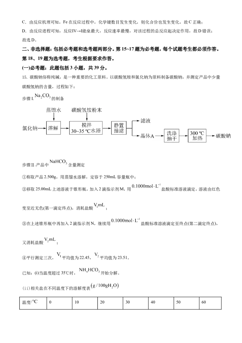 2021年湖南省普通高中学业水平选择性考试化学试题（湖南卷）（解析版）_全国卷+地方卷_5.化学_1.化学高考真题试卷_2021年高考-化学_2021年新高考湖南化学_A4Word版