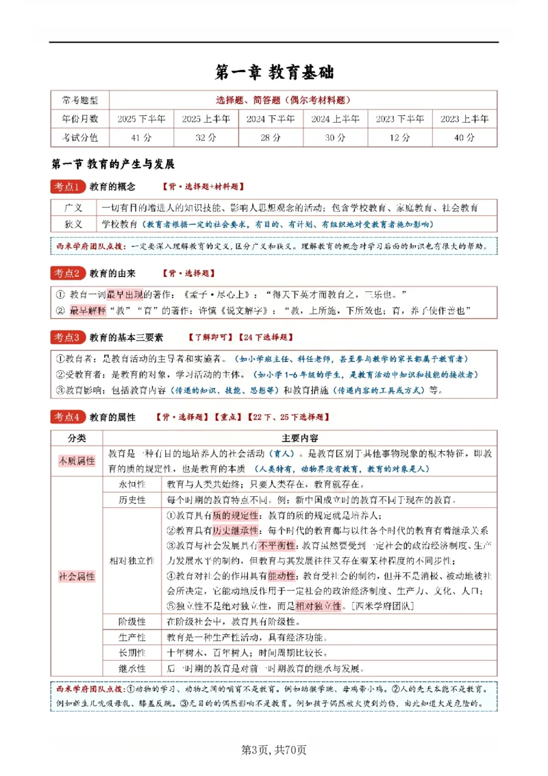 26上小学《教育知识与能力》一轮笔记_教资备考_2026上_小学（科1+科2）_01.一轮笔记+二轮笔记+默写笔记（更新中）