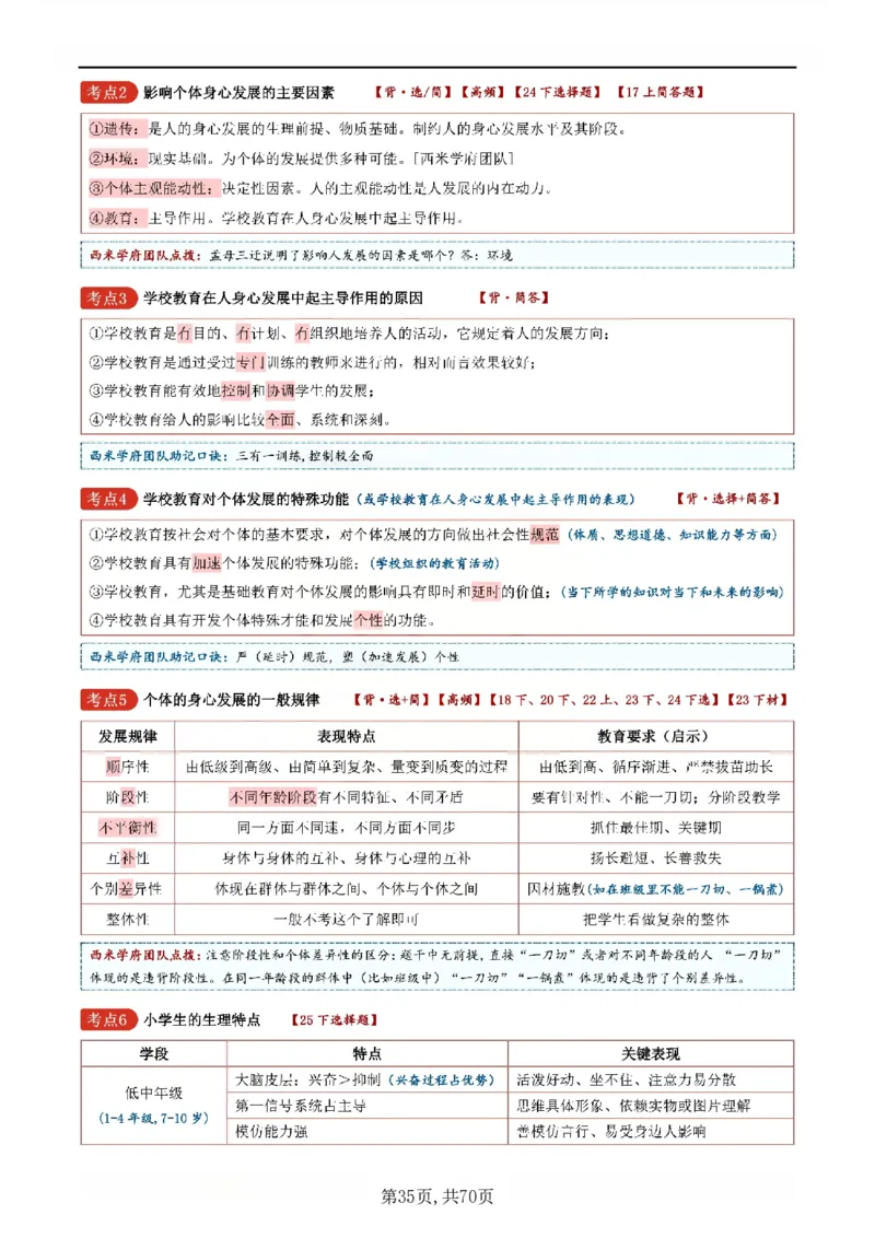 26上小学《教育知识与能力》一轮笔记_教资备考_2026上_小学（科1+科2）_01.一轮笔记+二轮笔记+默写笔记（更新中）