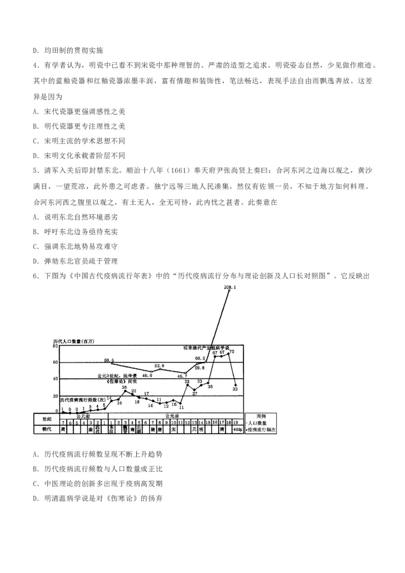 2021年新高考重庆历史高考真题文档版（原卷版）_全国卷+地方卷_7.历史_1.历史高考真题试卷_2021年高考-历史_2021年新高考重庆历史