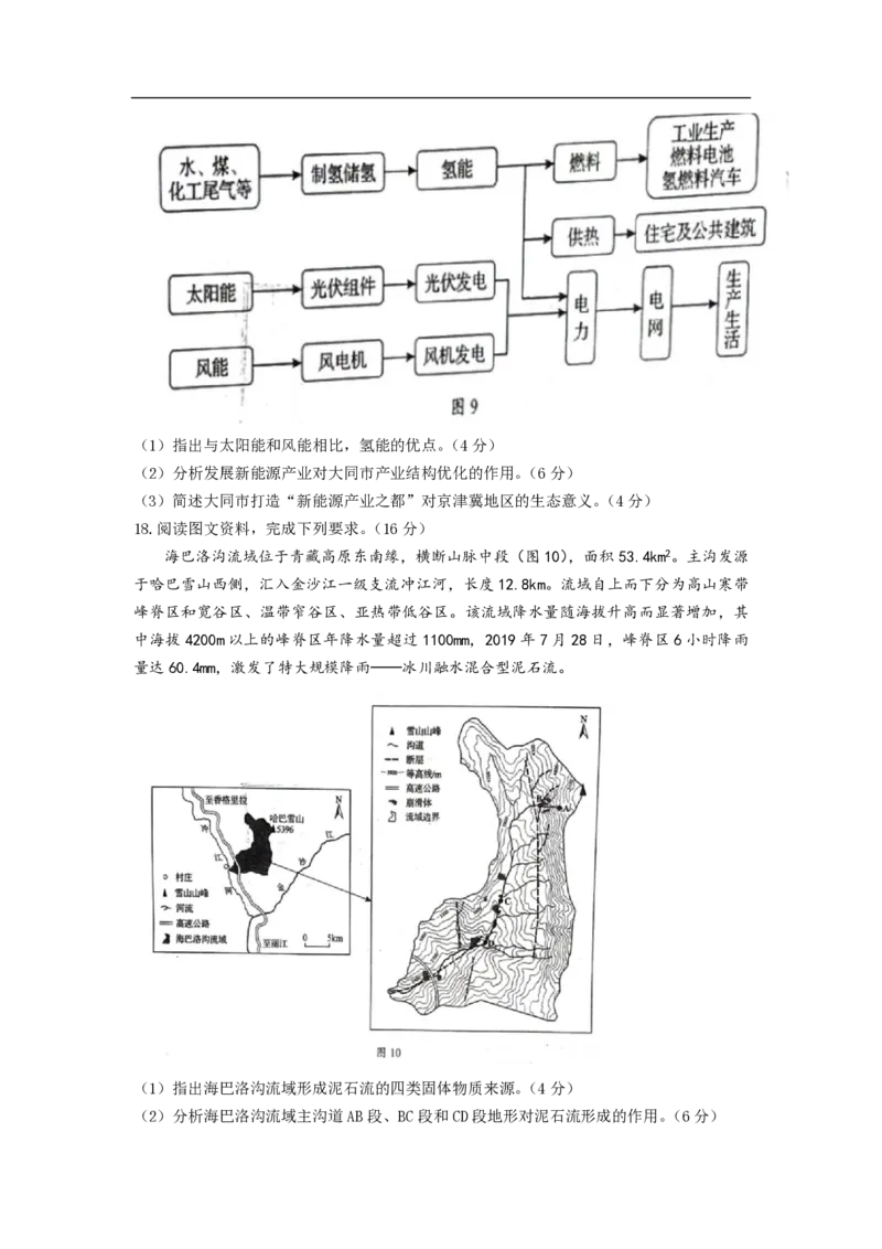 2021年高考真题地理（山东卷）（原卷版）_全国卷+地方卷_8.地理_1.地理高考真题试卷_2008-2020年_地方卷_山东高考地理08-21_山东高考地理_A4版_PDF版
