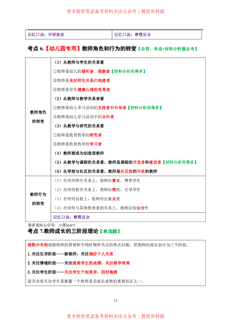 中小幼通用科一抢分包_教资备考_2026上_小学（科1+科2）_01.一轮笔记+二轮笔记+默写笔记（更新中）