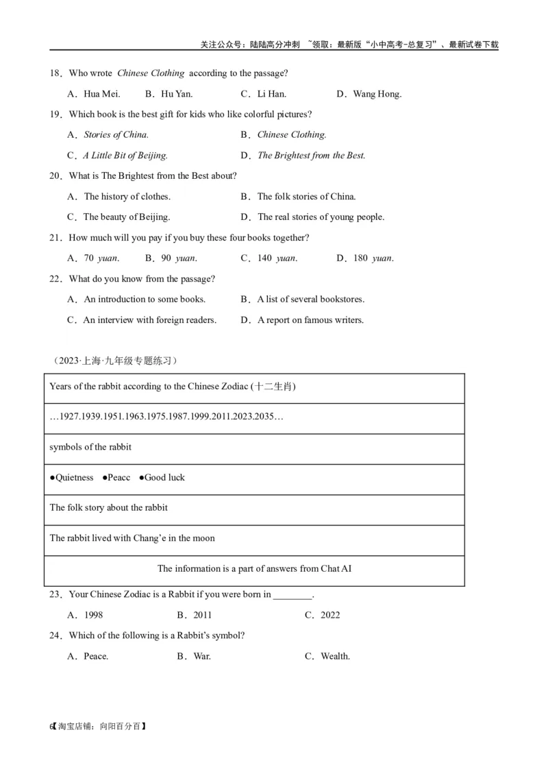 专题11阅读理解-应用文26篇（解析版）_02中考总复习（2026版更新中）_03-英语-中考总复习_2024年中考复习资料_专项复习资料_完❤❤备战2024年中考英语题型突破（各地中考真题精选）