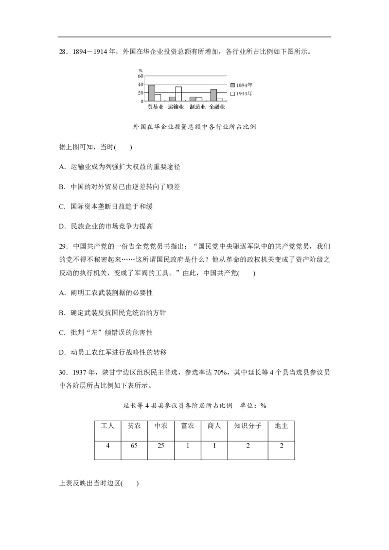 2020年全国统一高考历史试卷（新课标Ⅱ）（原卷版）_全国卷+地方卷_7.历史_1.历史高考真题试卷_2008-2020年_全国卷_全国统一高考历史（新课标ⅱ）08-21_A4word版_PDF版