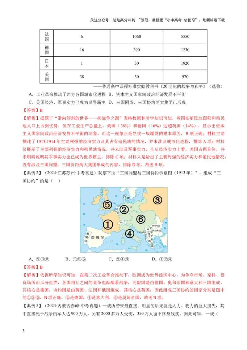 专题15硝烟中的重塑：两次世界大战与国际格局演变（讲练）（解析版）_02中考总复习（2026版更新中）_06-历史-中考总复习_2025年中考复习资料_2025中考二轮课件ppt+讲义+练习历史_讲义+练习