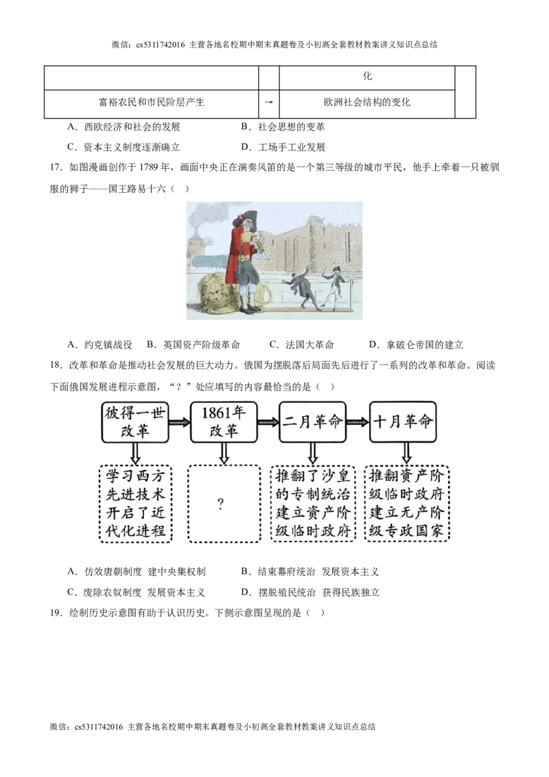 信息必刷卷01（北京专用）（原卷版）(1)_北京初中期末题_C605-京七八九_B京历史七八九_北京9下历史（含中考模拟）_北京历史9下模拟卷