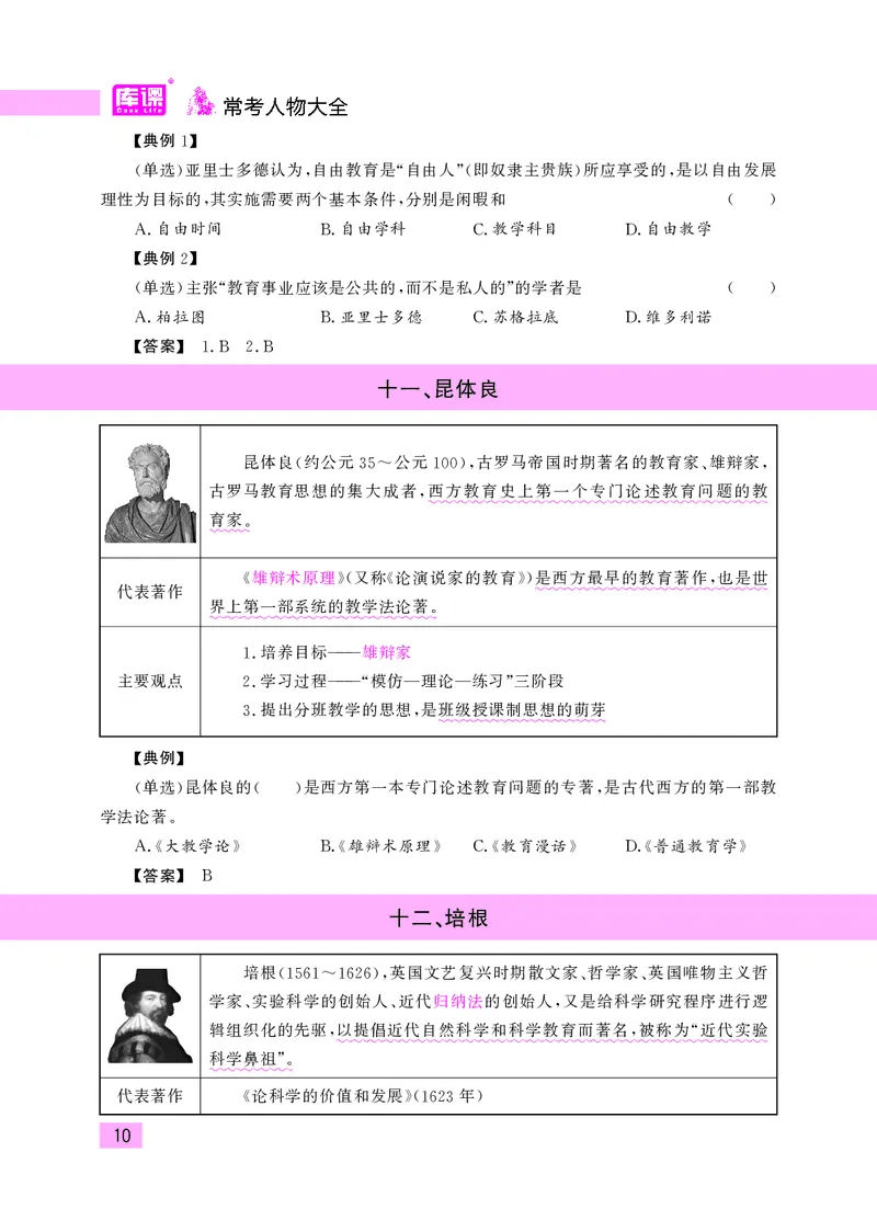 教师资格考试&middot;常考人物大全_教资备考_2026上_小学（科1+科2）_11.常考人物+文化素养+法律法规