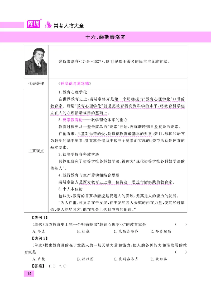 教师资格考试&middot;常考人物大全_教资备考_2026上_小学（科1+科2）_11.常考人物+文化素养+法律法规