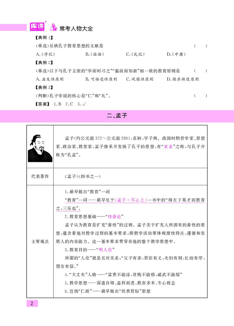 教师资格考试&middot;常考人物大全_教资备考_2026上_小学（科1+科2）_11.常考人物+文化素养+法律法规