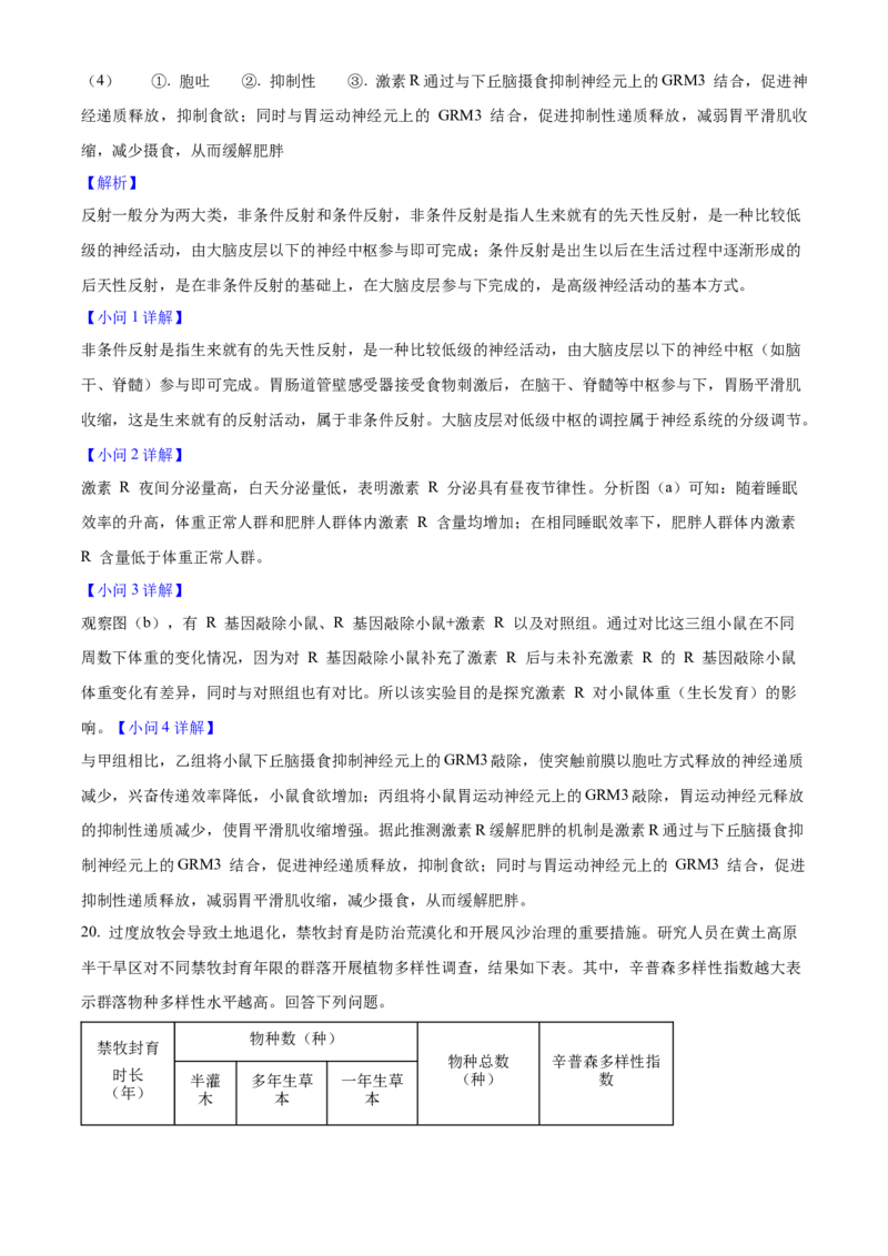 2025年高考生物真题（陕西、山西、青海、宁夏）（解析版）_全国卷+地方卷_6.生物_1.生物高考真题试卷_2025年高考-生物_2025年高考生物真题（陕西山西青海宁夏）