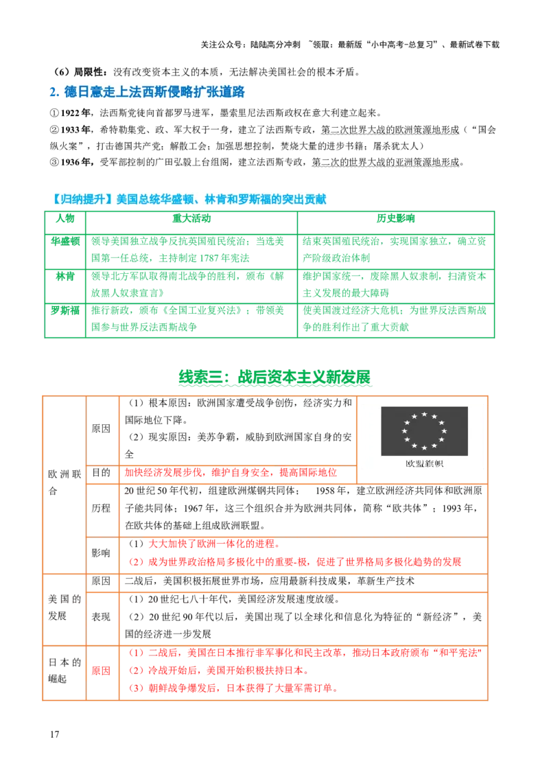 专题13蜕变之路：资本主义发展的历史演进（讲练）（原卷版）_02中考总复习（2026版更新中）_06-历史-中考总复习_2025年中考复习资料_2025中考二轮课件ppt+讲义+练习历史_讲义+练习