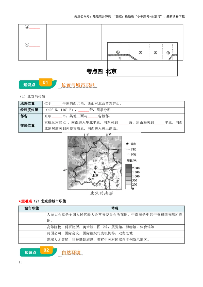专题13北方地区-2025年中考地理知识点梳理（挖空版）_02中考总复习（2026版更新中）_09-地理-中考总复习_2025中考地理复习资料_2025年中考地理知识点_挖空版+背诵版