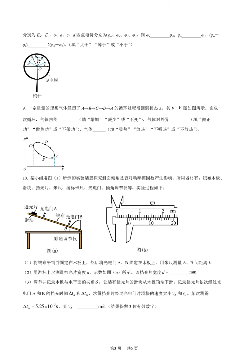 2023年高考物理试卷（福建）（空白卷）_A1502026各地模拟卷（超值！）_赠送：2008-2024全套高考真题_高考物理真题_新&middot;PDF版2008-2024&middot;高考物理真题_版本2：物理（按省份分类）2008-2024