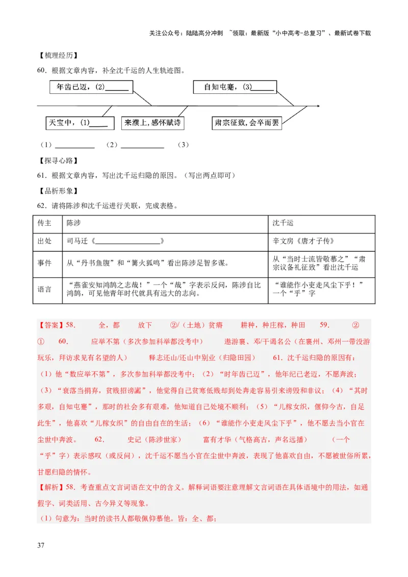 专题14课外文言文阅读（全国通用）（解析版）_02中考总复习（2026版更新中）_01-语文-中考总复习_2026年中考复习（更新中）