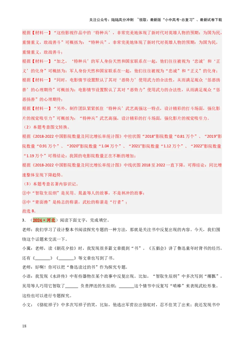 专题14《艾青诗选》《水浒传》（6份思维导图+2部名著梳理+突破易错易混3法+名著解题4法）（解析版）_02中考总复习（2026版更新中）_01-语文-中考总复习_2025年中考资料