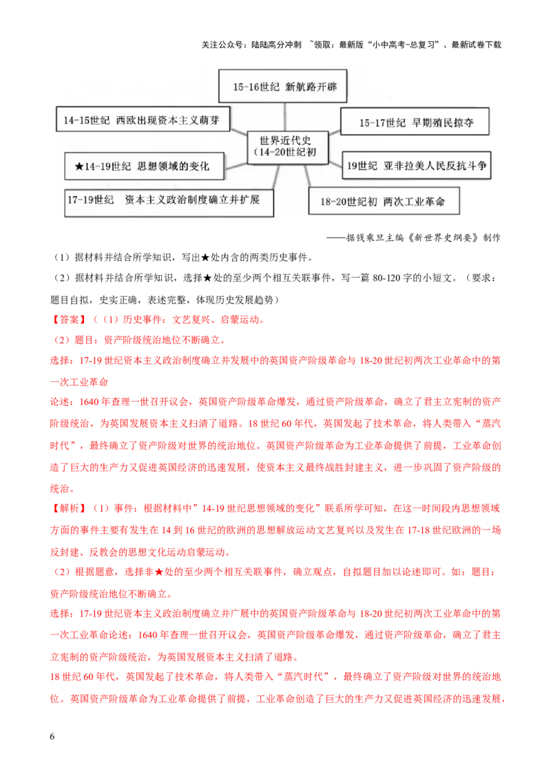专题13关联历史事件拟定观点类小论文题（解析版）_02中考总复习（2026版更新中）_06-历史-中考总复习_2025年中考复习资料_2025年中考历史答题方法模板