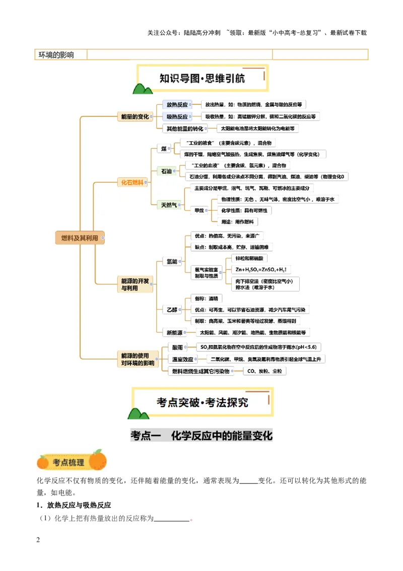 专题13燃料及其利用（讲义）（原卷版）_02中考总复习（2026版更新中）_05-化学-中考总复习_2025年中考复习资料_2025中考化学一轮复习讲义+课件_讲义_专题13+燃料及其利用（讲义）