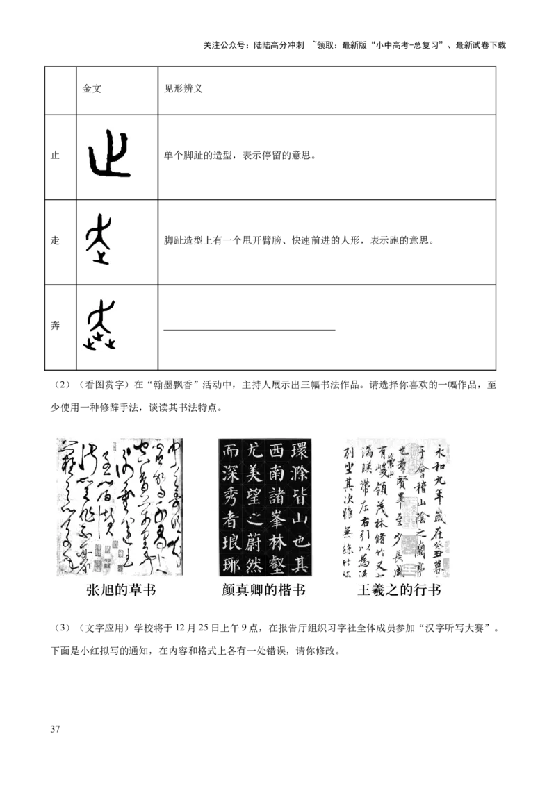专题13应用文(解析版）_02中考总复习（2026版更新中）_01-语文-中考总复习_2025年中考资料_备战2025年中考语文一轮复习考点突破（全国通用）