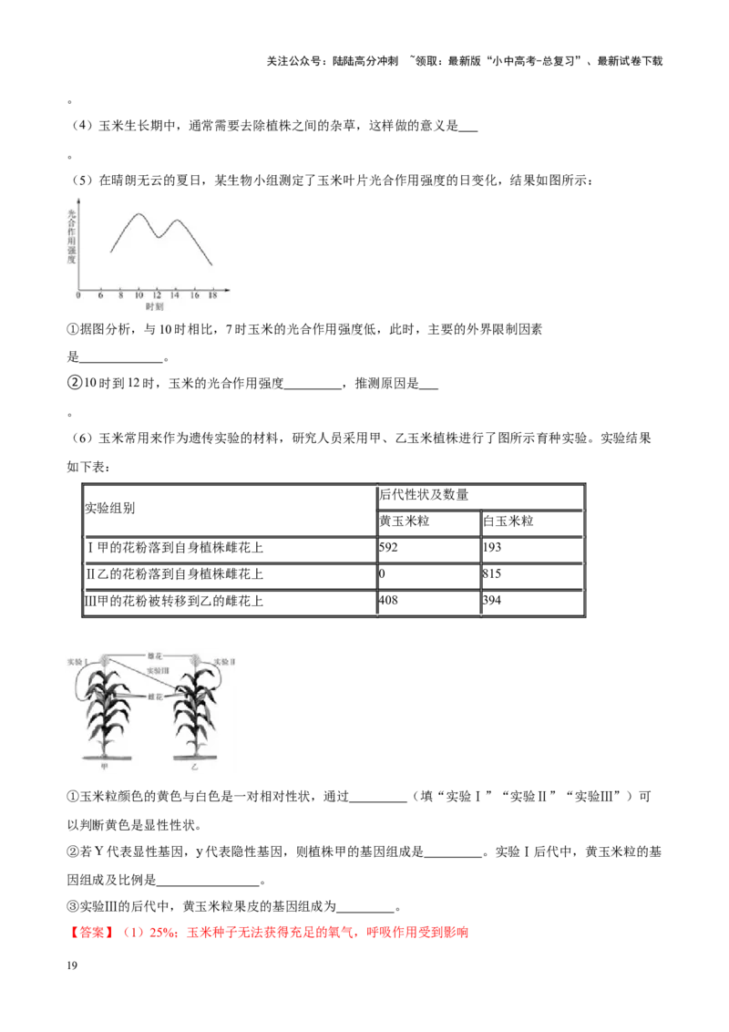 专题13&nbsp;生物的遗传和变异（解析版）_02中考总复习（2026版更新中）_08-生物-中考总复习_2024年中考复习资料_专项复习_完三年（2021-2023）中考生物真题分项汇编（全国通用）_答案解析版