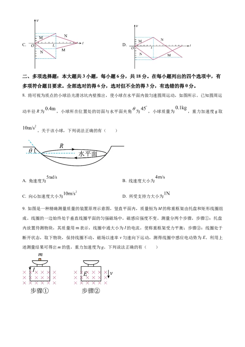 2025年高考物理真题（广东自主命题）（原卷版）_全国卷+地方卷_4.物理_1.物理高考真题试卷_2025年高考-物理_2025年广东自主命题