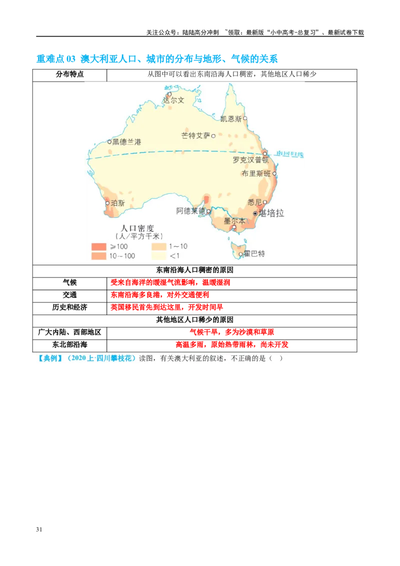 专题15法国和澳大利亚（讲义）（解析版）_02中考总复习（2026版更新中）_09-地理-中考总复习_2024年中考复习资料_一轮复习_❤2024年中考地理一轮复习讲练测（全国通用）_配套讲义