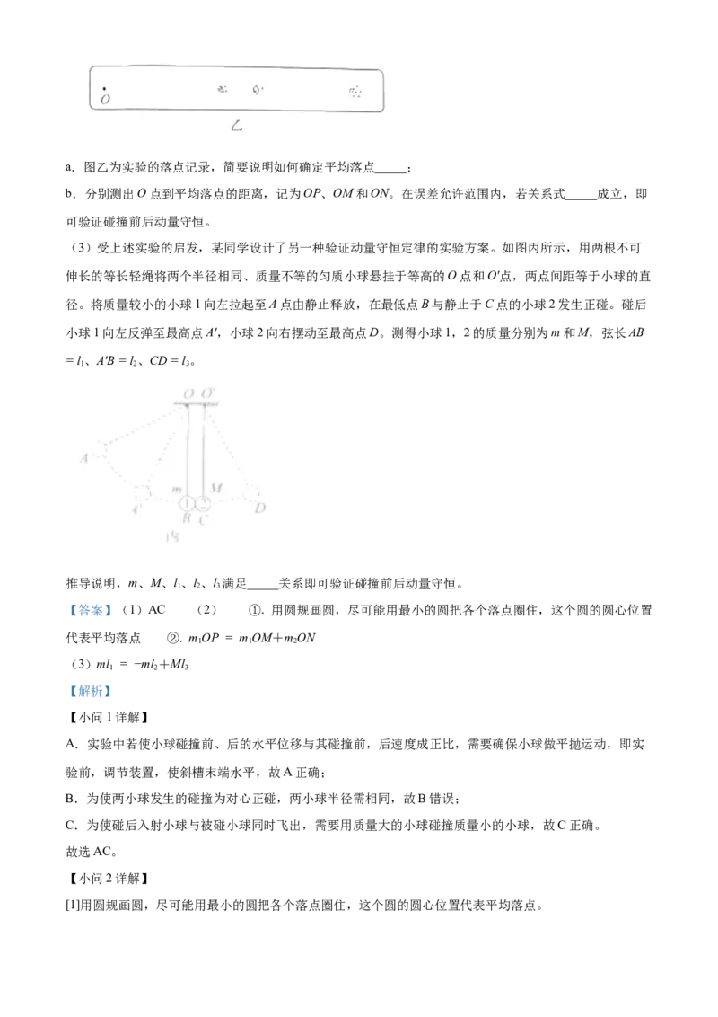 2024年高考物理真题（北京自主命题）（解析版）_全国卷+地方卷_4.物理_1.物理高考真题试卷_2024年高考-物理_2024年北京自主命题-物理