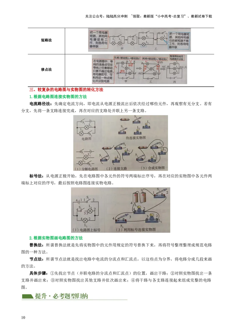 专题15电流、电路、电压、电阻（讲义）（原卷版）_02中考总复习（2026版更新中）_04-物理-中考总复习_2024年中考复习资料_一轮复习_配套讲义（原卷版+解析版）