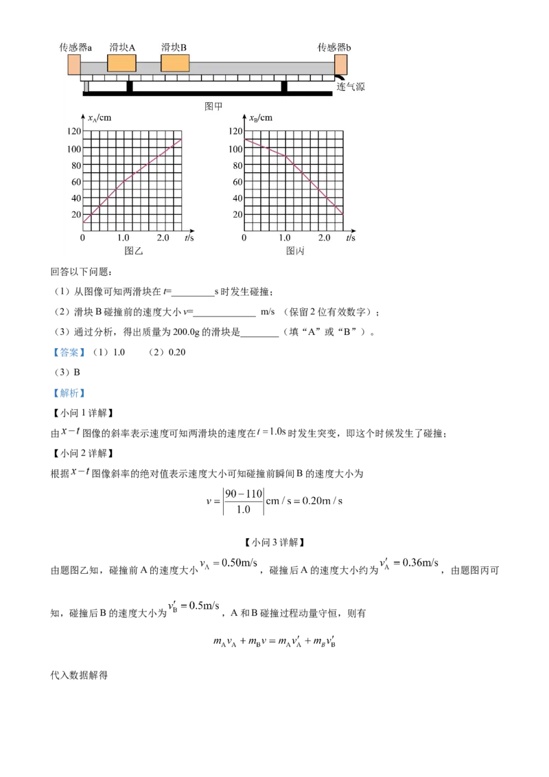 2024年高考物理真题（山东自主命题）（解析版）_全国卷+地方卷_4.物理_1.物理高考真题试卷_2024年高考-物理_2024年山东自主命题-物理