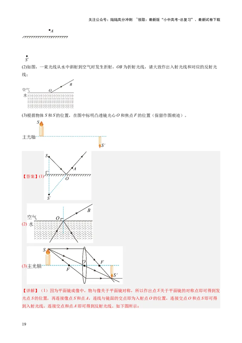 专题14作图题（讲练）（解析版）_02中考总复习（2026版更新中）_04-物理-中考总复习_2025年中考复习资料_2025中考二轮课件ppt+讲义+练习物理_讲义+练习
