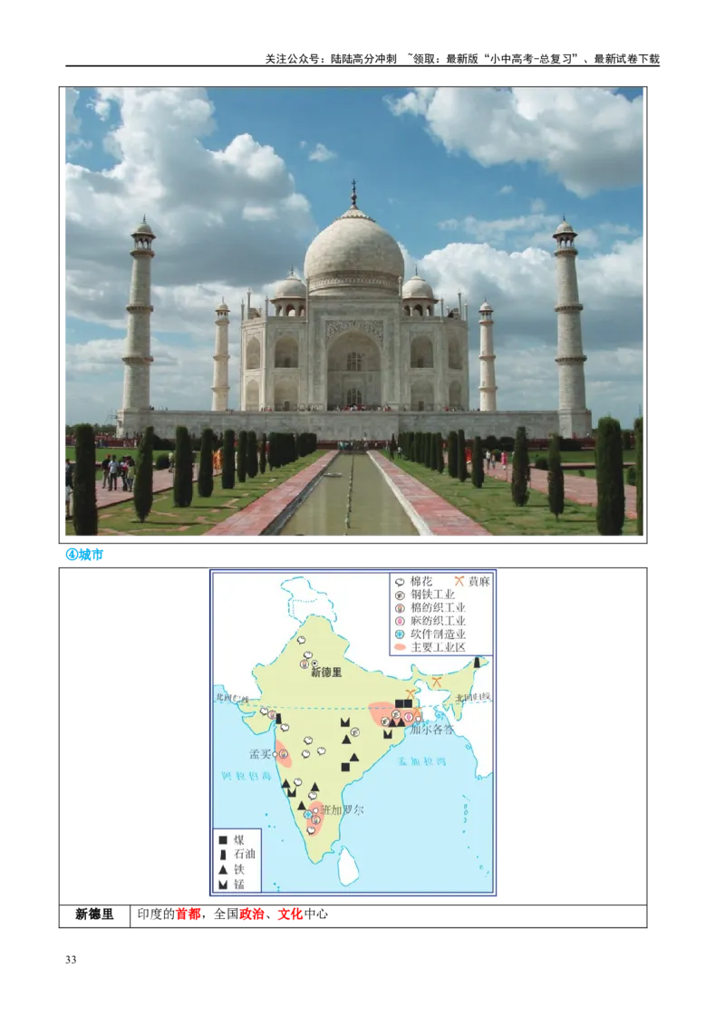 专题14俄罗斯和印度（讲义）（原卷版）_02中考总复习（2026版更新中）_09-地理-中考总复习_2024年中考复习资料_一轮复习_❤2024年中考地理一轮复习讲练测（全国通用）_配套讲义