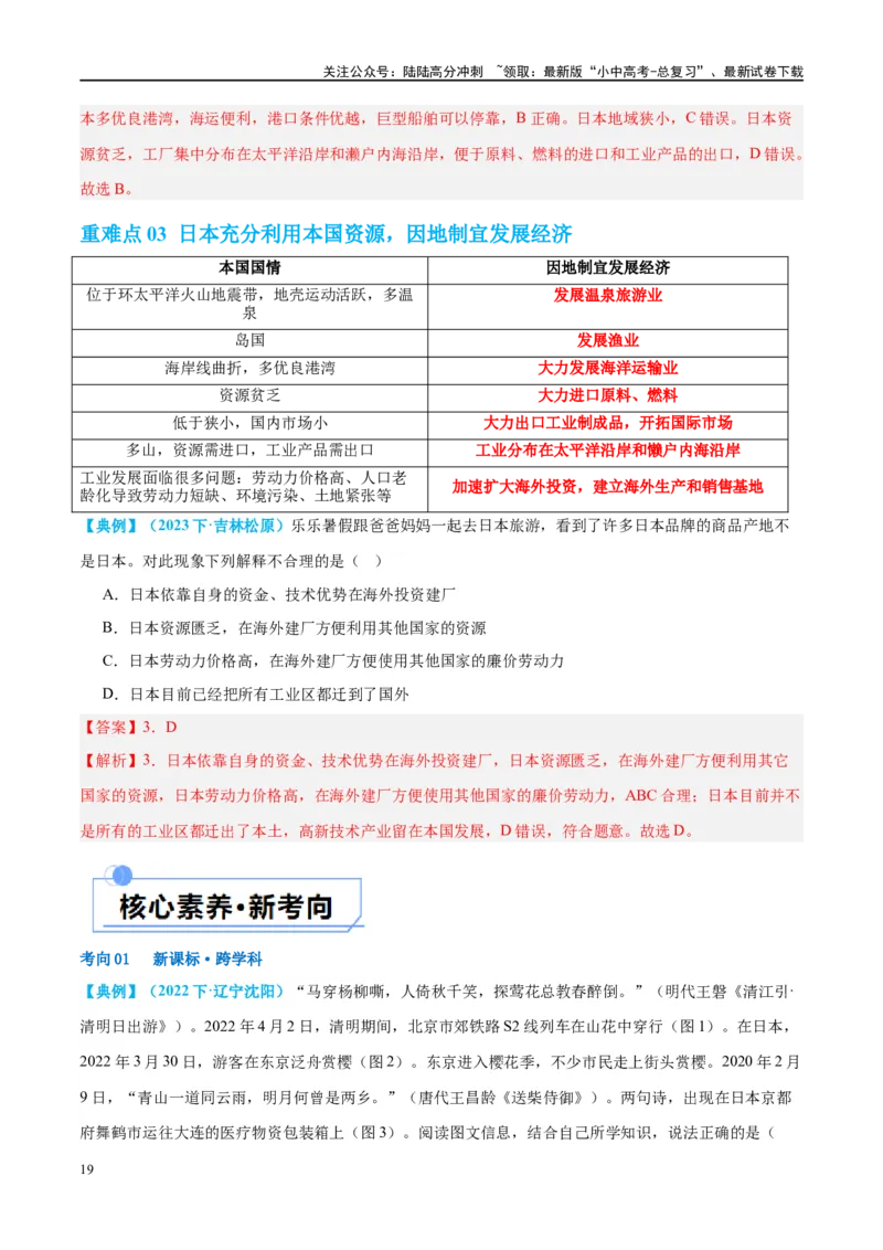 专题13日本和埃及（讲义）（解析版）_02中考总复习（2026版更新中）_09-地理-中考总复习_2024年中考复习资料_一轮复习_❤2024年中考地理一轮复习讲练测（全国通用）_配套讲义